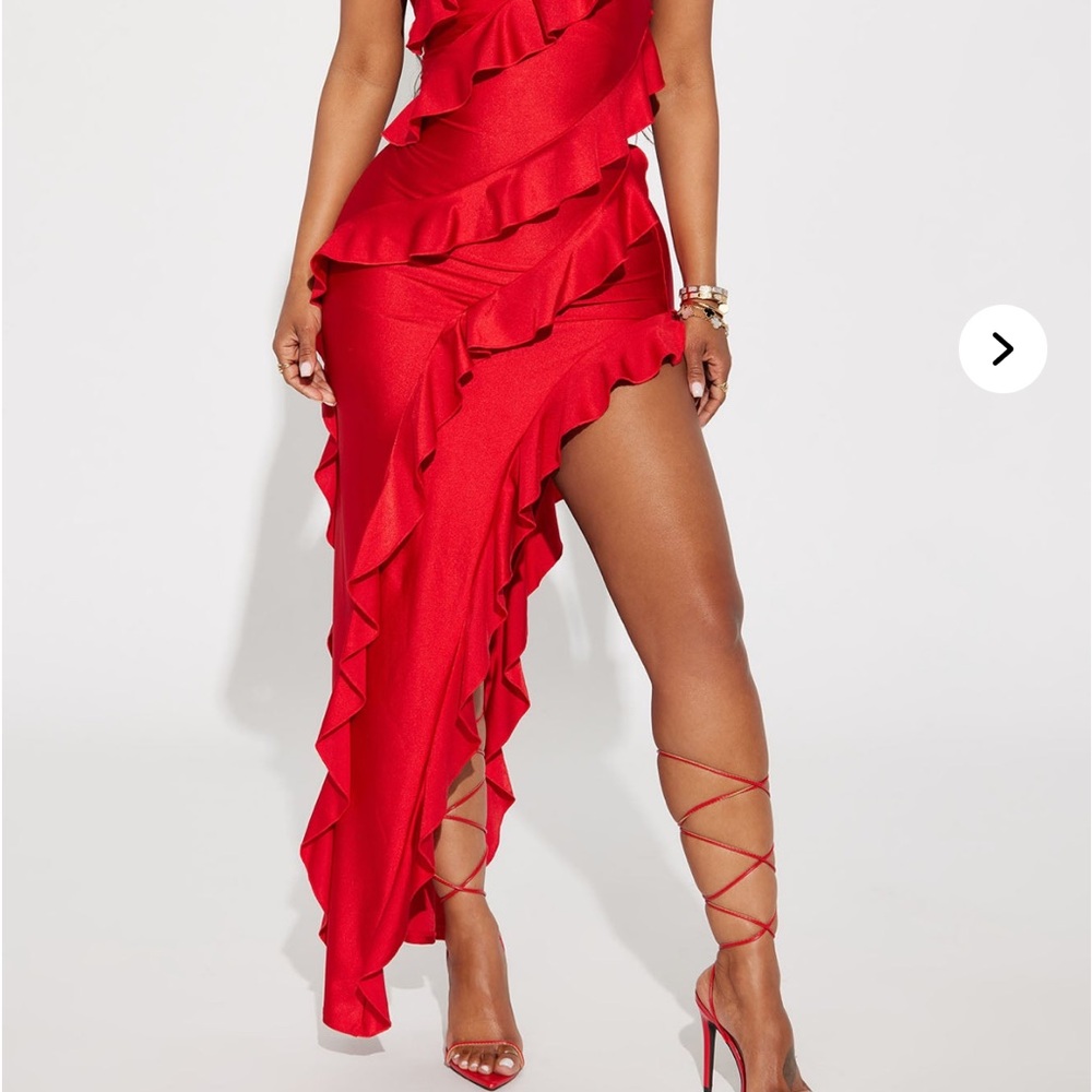 Fashion Nova Red Strapless Dress